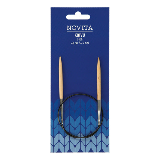 Novita pyöröpuikot 40 cm koivu 4.5 mm, myyntierä 5 kpl