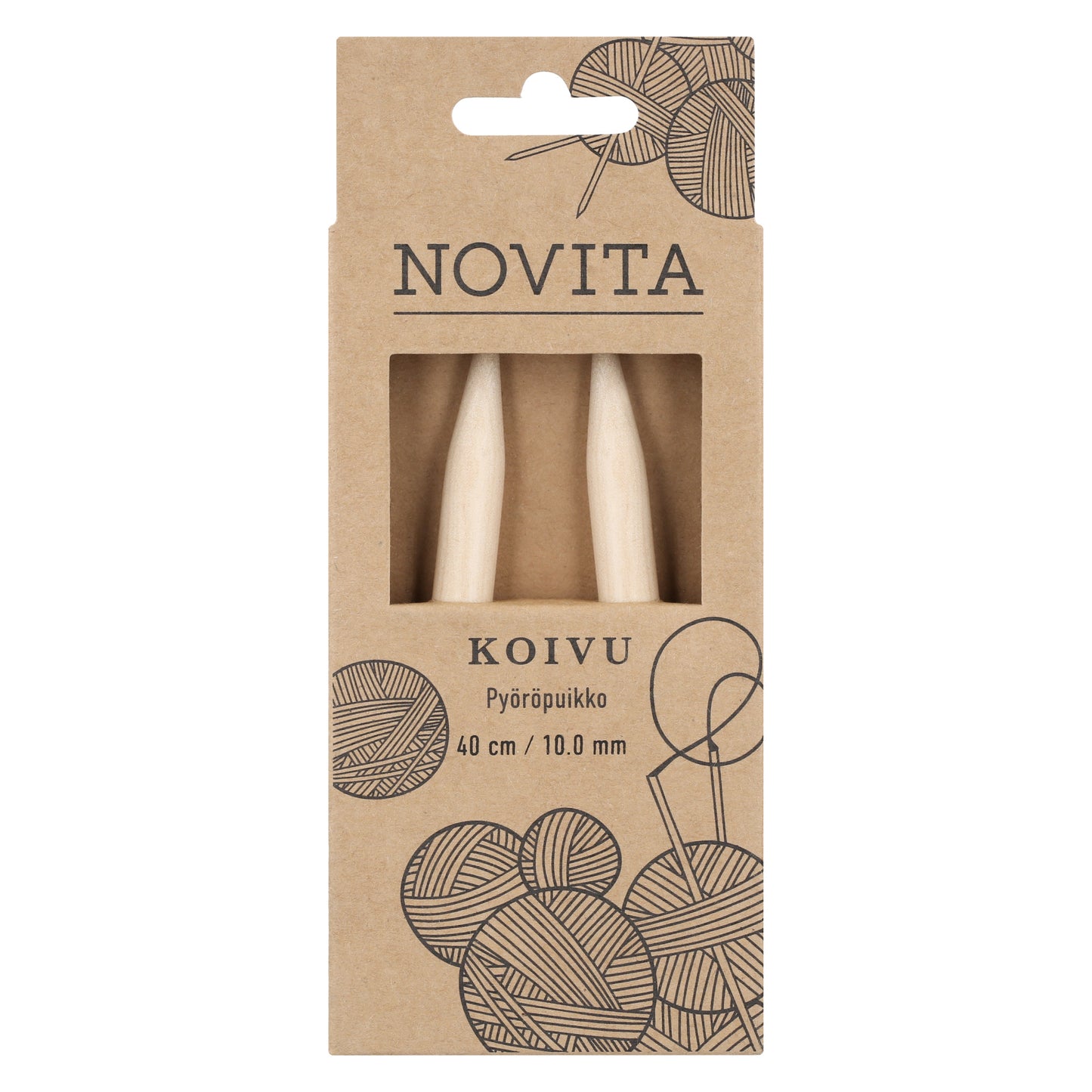 Novita pyöröpuikot 40 cm koivu 10.0 mm, myyntierä 5 kpl
