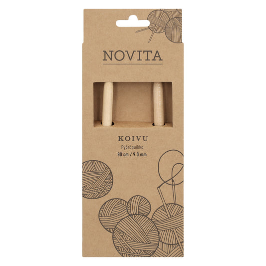 Novita pyöröpuikot 80 cm koivu 9.0 mm, myyntierä 5 kpl