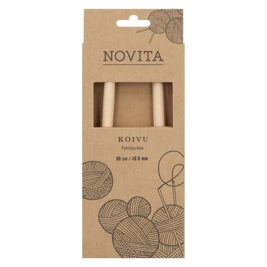 Novita pyöröpuikot 80 cm koivu 10.0 mm, myyntierä 5 kpl