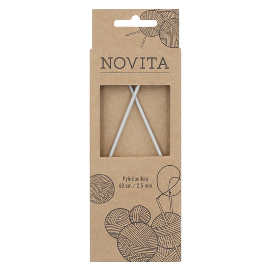 Novita pyöröpuikot 60 cm 2.5 mm, myyntierä 10 kpl