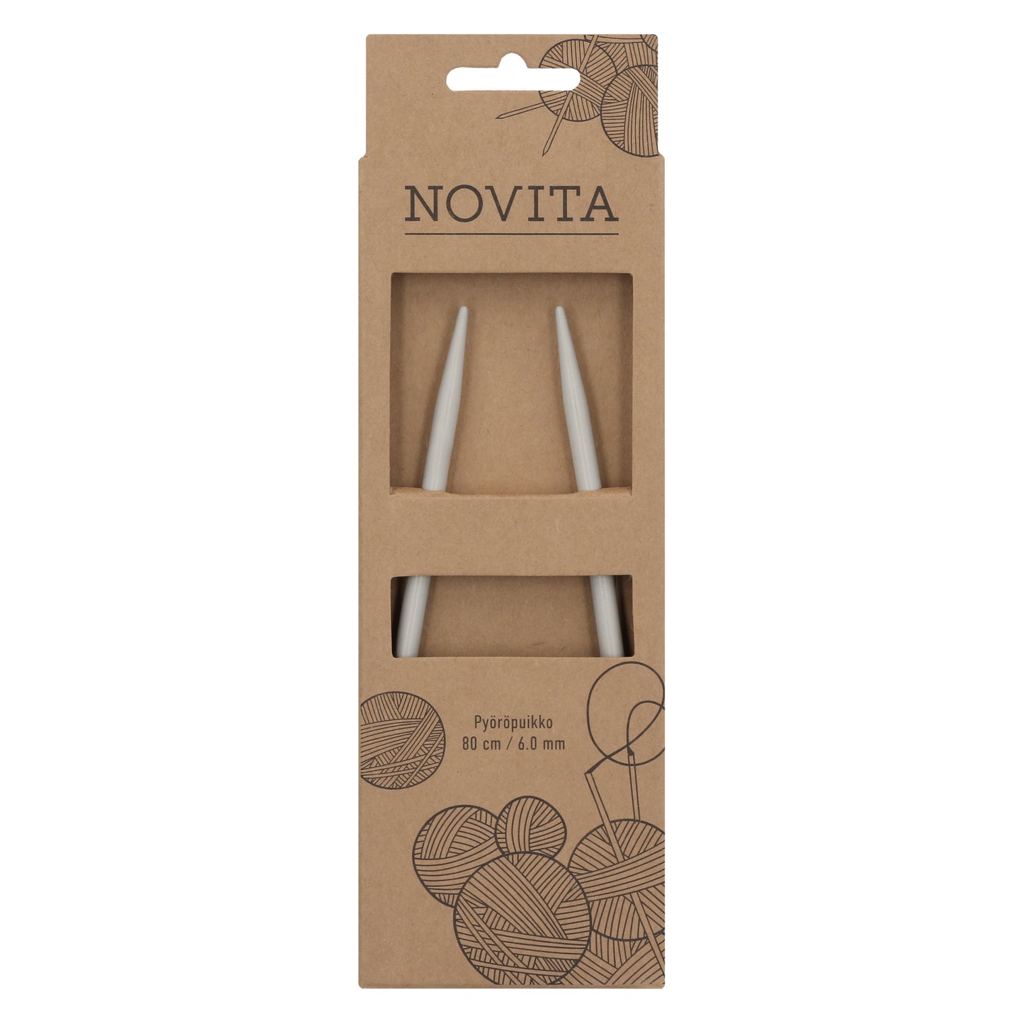 Novita pyöröpuikot 80 cm 6.0 mm, myyntierä 10 kpl