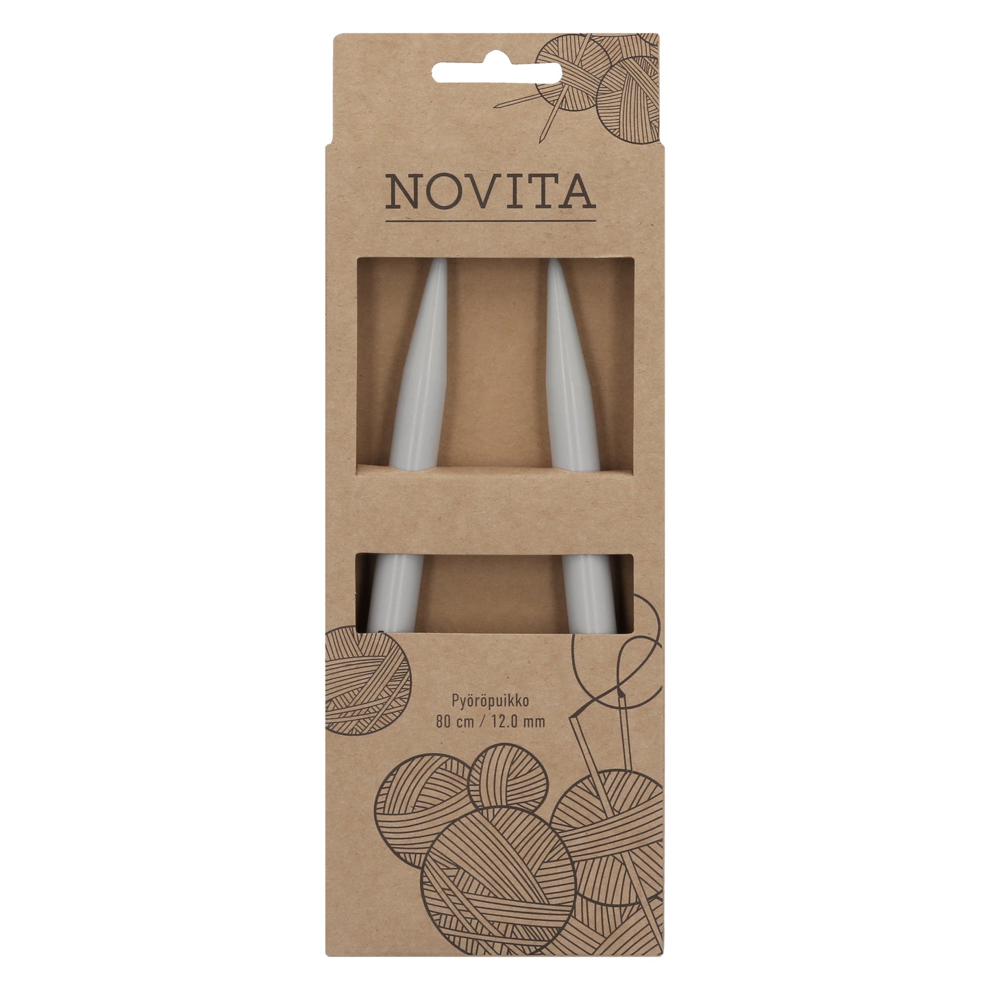 Novita pyöröpuikot 80 cm 12.0 mm, myyntierä 5 kpl