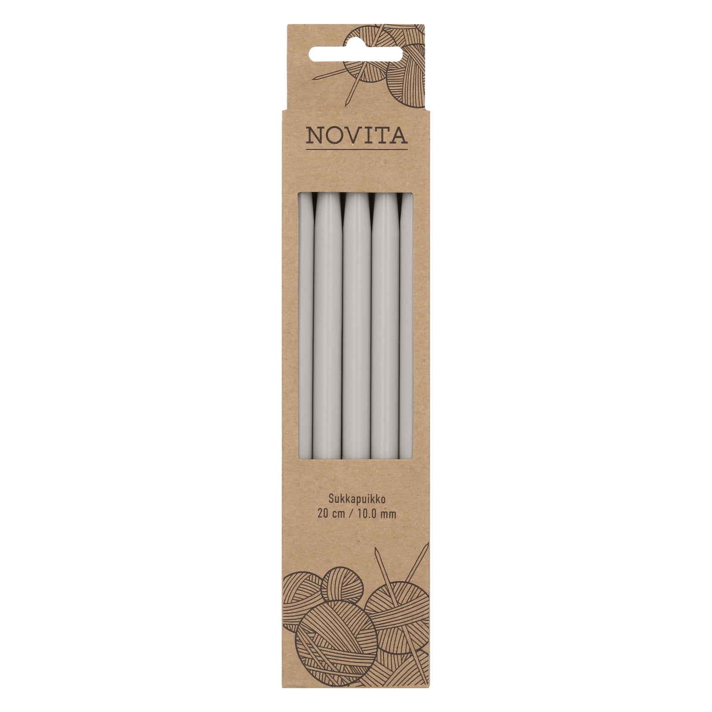 Novita sukkapuikot 20 cm 10.0 mm, myyntierä 10 kpl