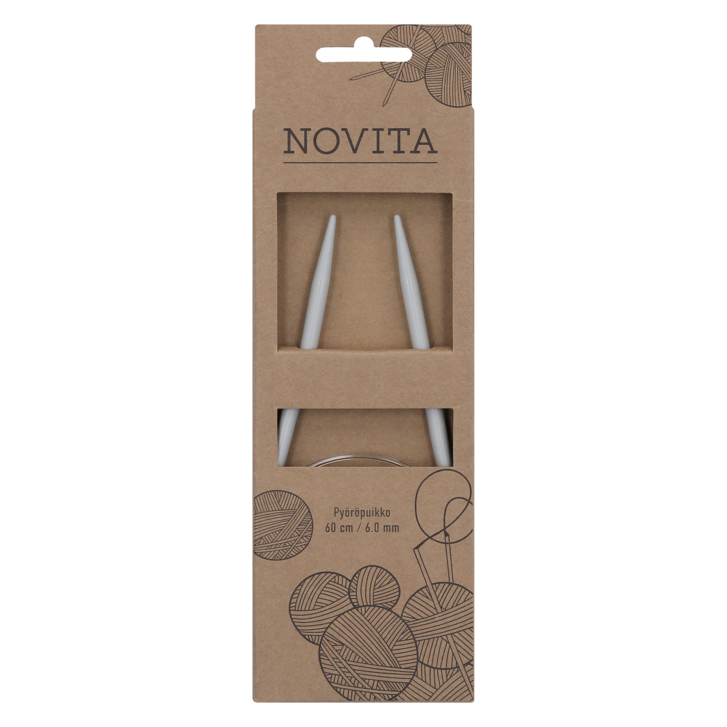 Novita pyöröpuikot 60 cm 6.0 mm, myyntierä 10 kpl