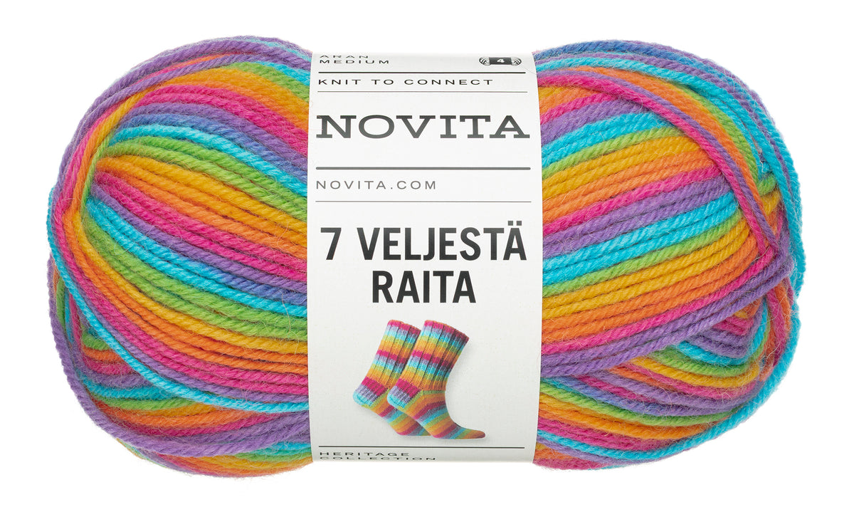 Novita 7 Veljestä Raita myyntierä 10 x 100 g