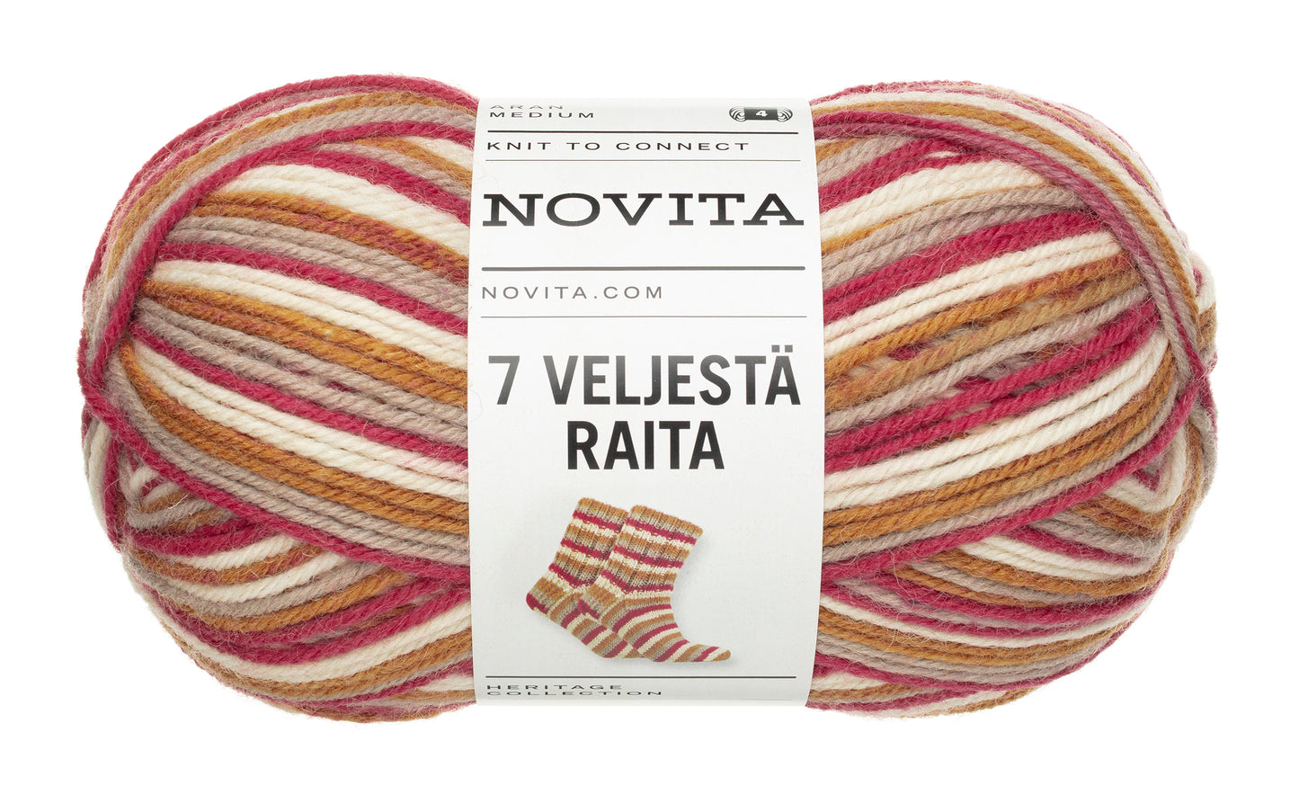 Novita 7 Veljestä Raita myyntierä 10 x 100 g