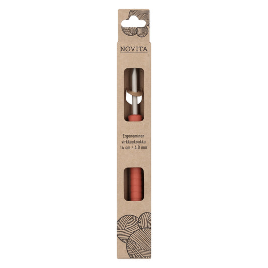 Ergonominen virkkuukoukku 14 cm 4.00 mm, myyntierä 5 kpl