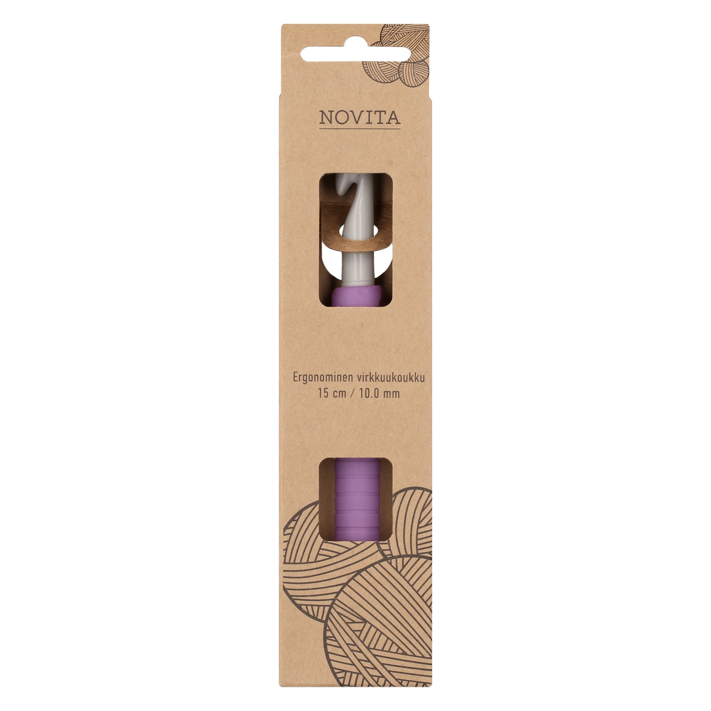 Ergonominen virkkuukoukku 15 cm 10.00 mm, myyntierä 5 kpl