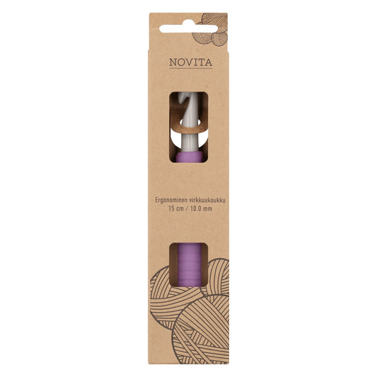 Ergonominen virkkuukoukku 15 cm 10.00 mm, myyntierä 5 kpl