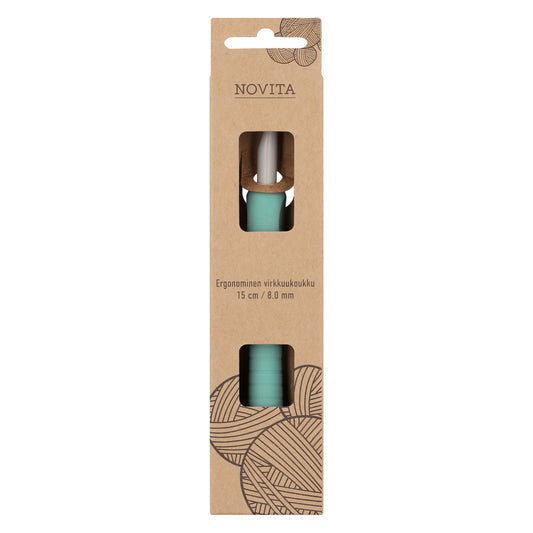 Ergonominen virkkuukoukku 15 cm 8.00 mm, myyntierä 5 kpl