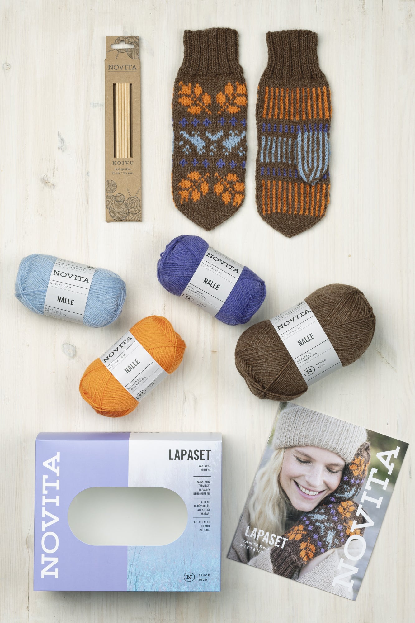 Nalle kirjoneulelapaset-boksi 6 kpl