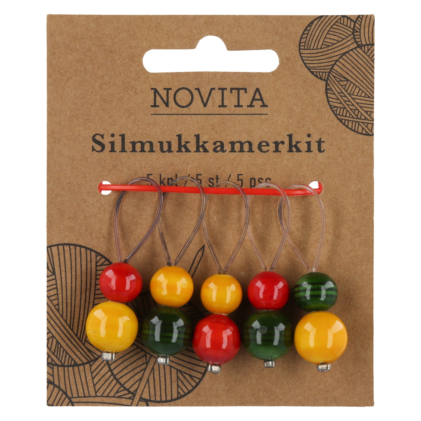 Novita puiset Silmukkamerkit myyntierä 10 ras