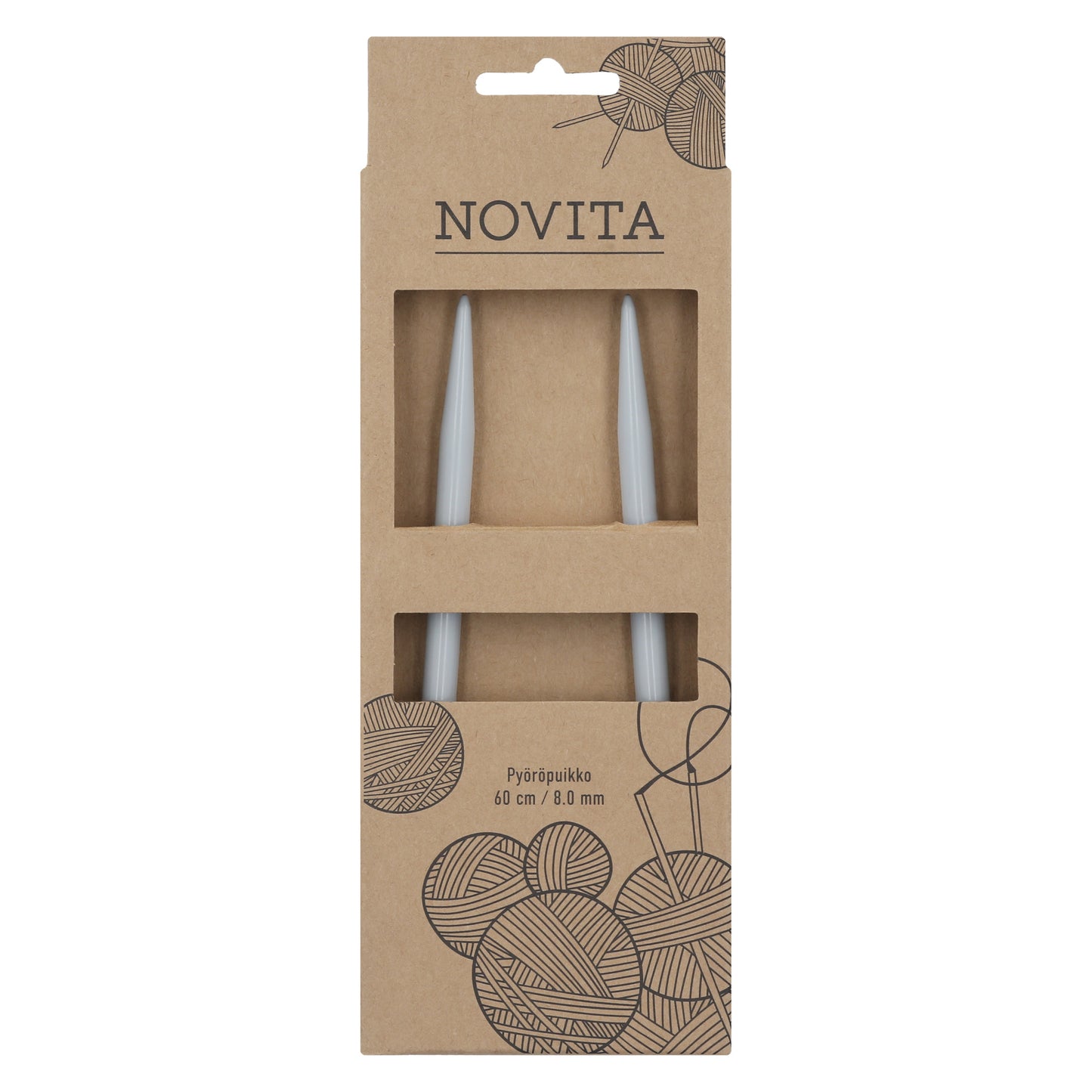 Novita pyöröpuikot 60 cm 8.0 mm, myyntierä 10 kpl