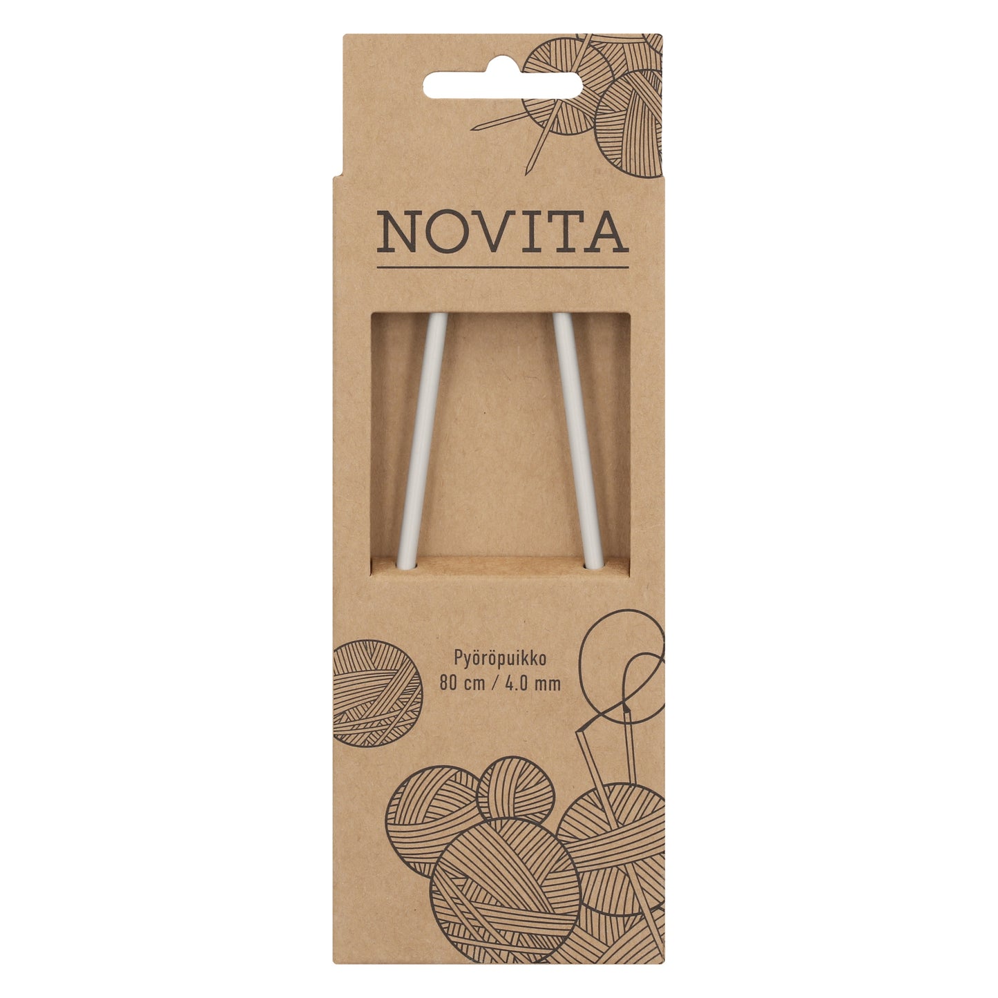 Novita pyöröpuikot 80 cm 4.0 mm, myyntierä 10 kpl