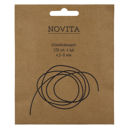 Novita Silmukkakaapelit 120 cm 4 kpl puikkoihin 4.5-8 mm myyntierä 10 kpl