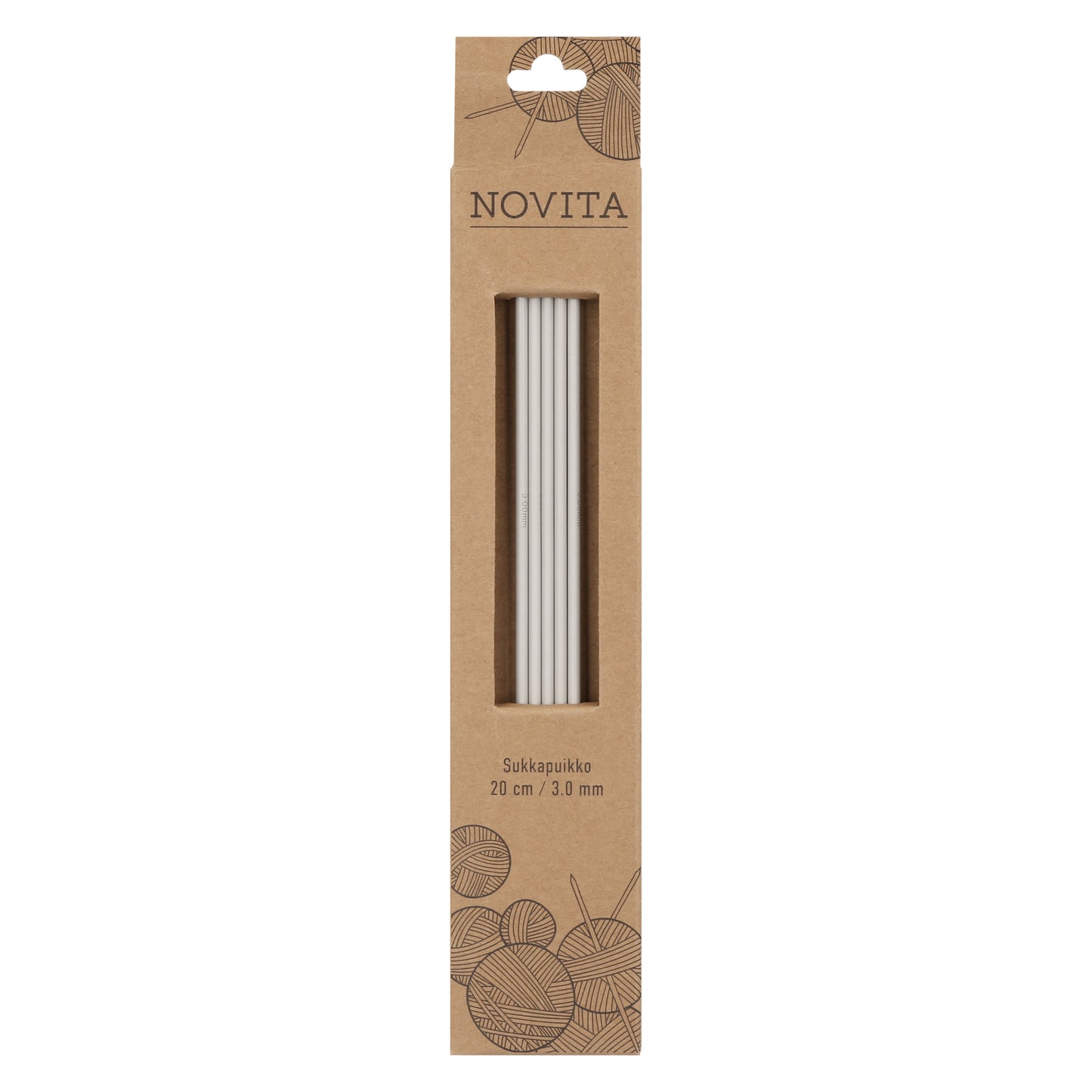 Novita sukkapuikot 20 cm 3.0 mm, myyntierä 10 kpl