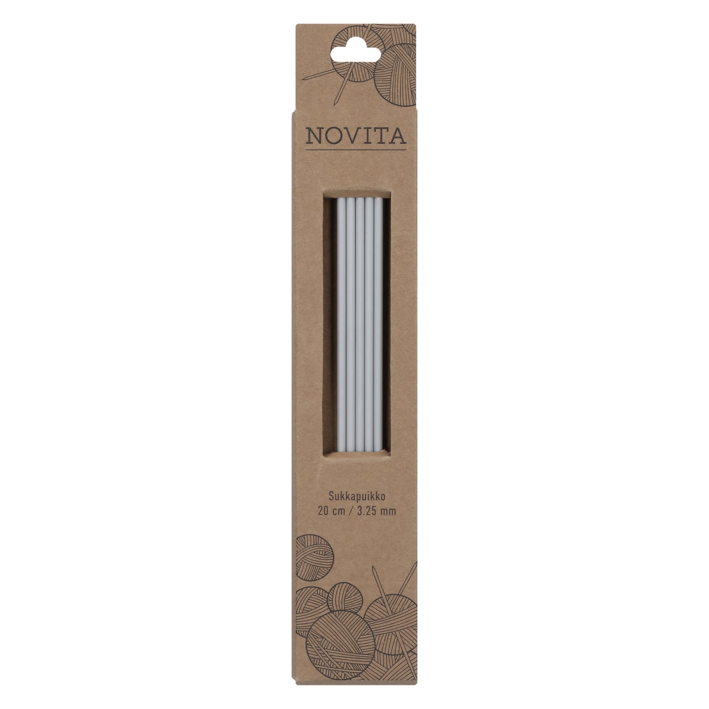 Novita sukkapuikot 20 cm 3.25 mm, myyntierä 10 kpl