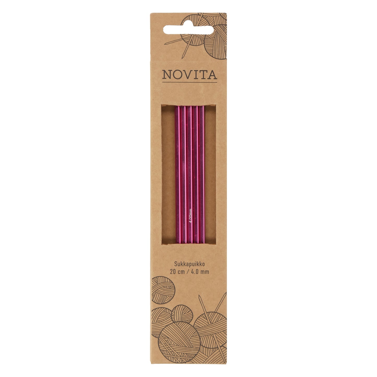 Novita sukkapuikot 20 cm 4.0 mm, myyntierä 10 kpl