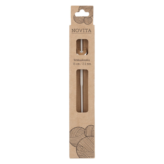 Novita virkkuukoukku 15 cm 2.5 mm, myyntierä 10 kpl