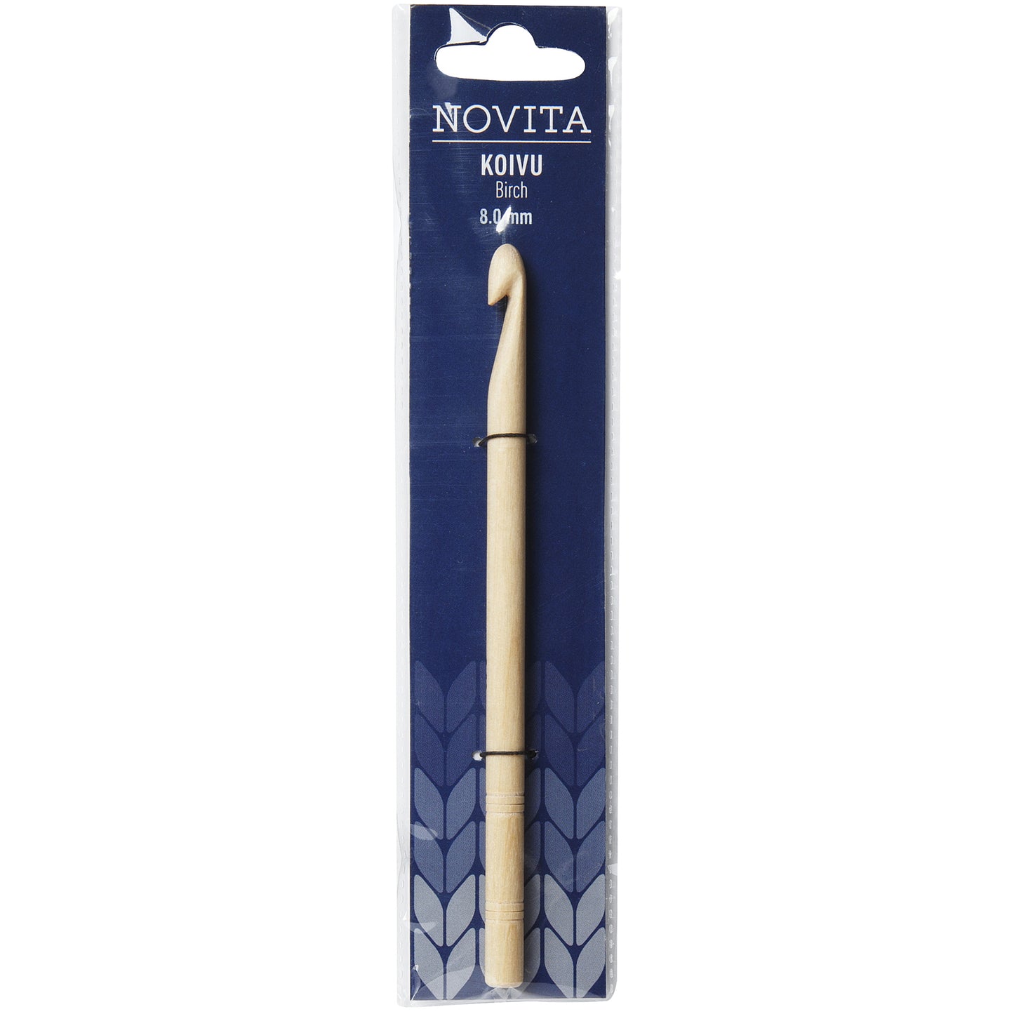 Novita virkkuukoukku 15 cm koivu 8.0 mm, myyntierä 5 kpl